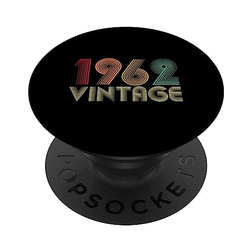 Regalo de 61 cumpleaños 61 años hombres mujeres retro vintage 1962 PopSockets PopGrip Intercambiable