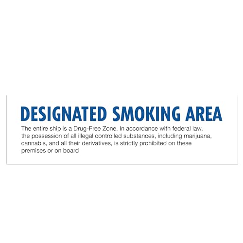 DJL Marketing P-DESSMOKE 1/8" CLEAR ACRYLIC REVERSE PRINTED 2 COLOR 'DESIGNATED SMOKING AREA SIGN 220MMX85MM (8.66"x3.34") 3M