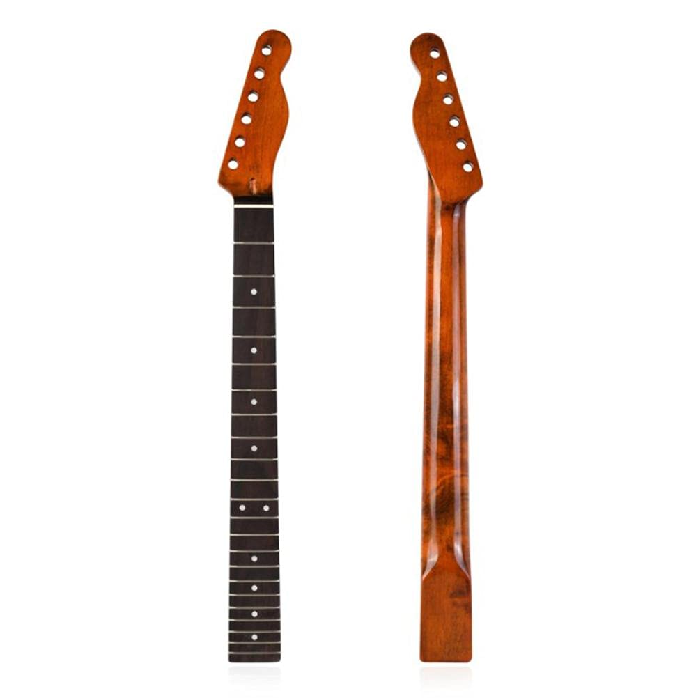Manico di ricambio per chitarra, manico Telecaster compatibile per parti di ricambio fai da te per chitarra, tastiera in palissandro con binding a 22 tasti per TL ST Tele Back Center Line Manico di