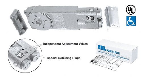 CRL A.D.A. 8.5 Lb. Exterior 90186; Hold-Open Overhead Concealed Door Closer Body Only #2