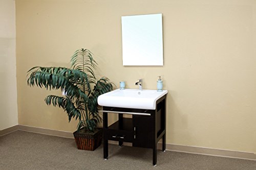 Bellaterra Home 202117B 28-Inch Single Sink Vanity, Wood, Dark Espresso #TOP2
