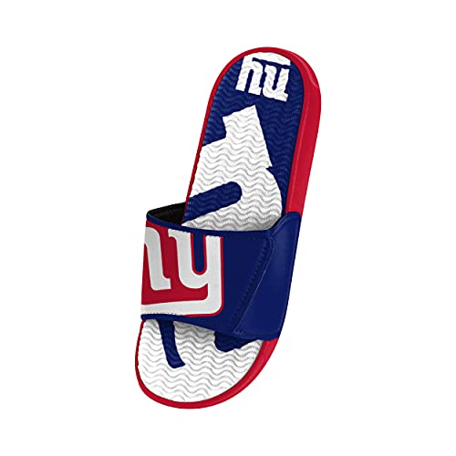 Image of FOCO mens NFL Team Logo Athletic Sport Shower Flip Flop Sandals Gel Slides