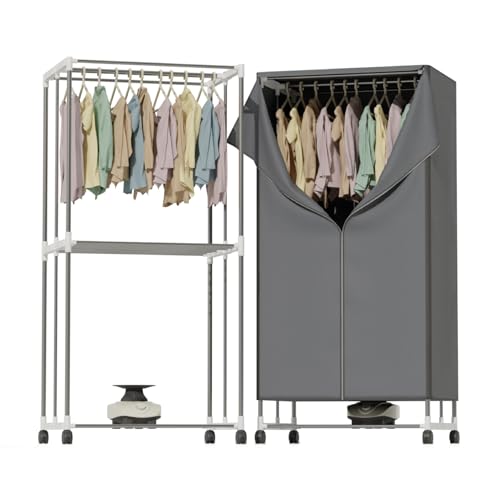 DMD Collective – Heated Electric Clothes Dryer with Cover, 2 Tier Stainless Steel Energy-Efficient...