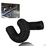Hbxdeco Car Air Intake Hose, ID 76mm/3 Inch Automotive Feed Pipe Replacement, Flexible Car Cold Air Duct Hose, Length Retractable to 39.4 Inch, Adjustable Vehicle Duct Hoses Tube Pipe (Black)