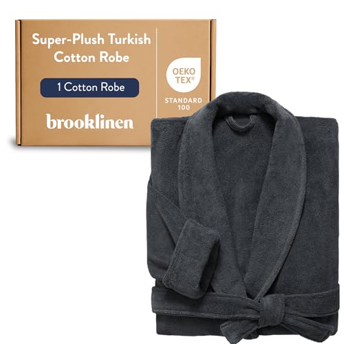 Image of Brooklinen Luxury Cotton Bath Robe, OEKO-TEX Certified, Plush & Machine Washable - Premium Turkish Plush Robes