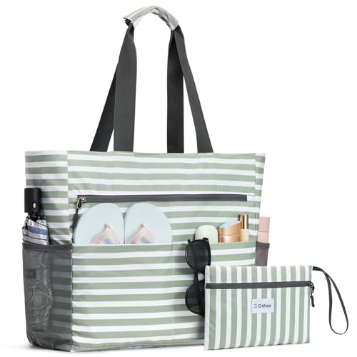Image of G4Free Beach Bag, Waterproof Sandproof Beach Tote Bag, Large Capacity Foldable for Women