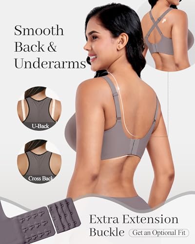 Image of Vinfact Plunge Jelly Bras for Women No Underwire Wireless Lift Full Coverage T Shirt Everyday Sleep Bra