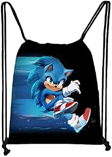 Sonic Drawstring Bags For ChildrenWopin- Travel Bag For Boys Or Girls, Backpack for Gym Traveling,Kids PE Bags For School, Nursery, Gym Sack For Sports, Swimming, Travel