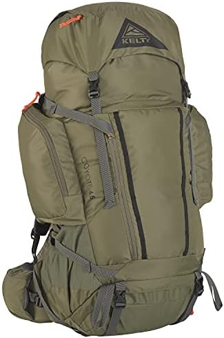 Kelty Coyote 60-105 Liter Internal Frame Backpack - Hiking, Backpacking, Travel, Hydration Compatible, Fully Adjustable (65L / Dark Olive)