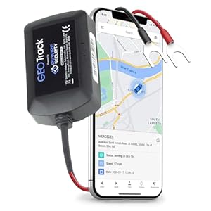Geo Track Vehicle GPS Tracker – Self Installation, Cost-Effective – Pay As You Go Car Tracking Device, Real-Time Monitoring for Fleet, Van, Caravan, Motorbike, Motorcycle, Car – 24/7 Customer Support