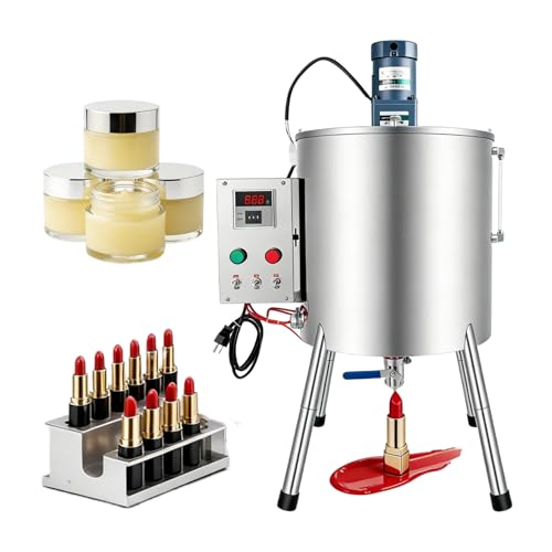 30L/8Gal Paste Liquid Filling Machine, 304 Stainless Steel Heating Mixing Filling Machine, 110V Stirring Tank Lipstick Filling Machine for Dissolving and Filling Creams&Liquids
