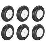 QUARKZMAN 6 Stück RC Flugzeugräder, 4 Zoll OD RC Flugzeugteile Räder Modellflugzeug Leichtes PU Schwammreifen Schwanzschaumrad für DIY RC Modellflugzeug