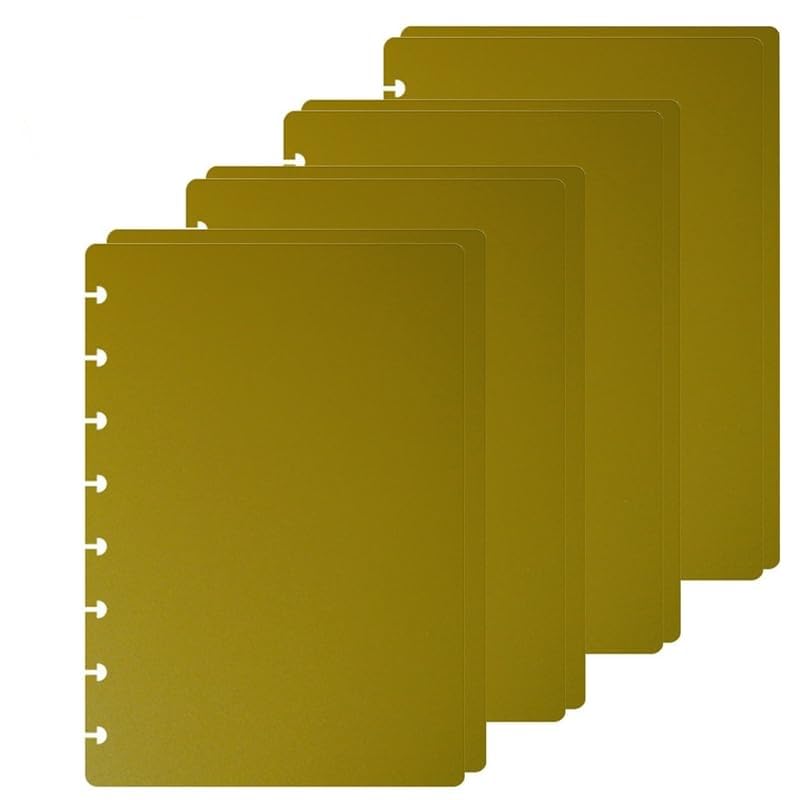 ITSYHPRO Discbound Notebook Covers,Discs DIY Planner Cover - Junior 8-Hole,Compatible with Levenger Circa Arc TUL and Happy Planner(Dark Green,Junior,