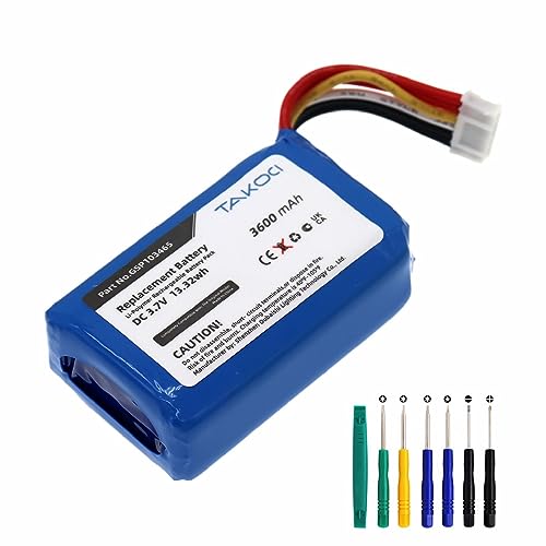 TAKOCI GSP103465 Replacement Battery for JBL Link 10 Wireless Bluetooth Speaker 3600mAh