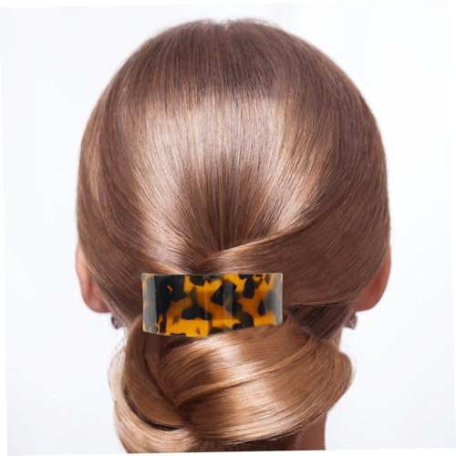 Pinzas para moño de pelo con resorte resistente de acetato para recogidos 6