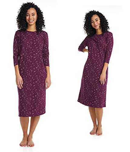 Esteez Nightgowns For Women - Lounge Dress - Womens Cotton Nightgown - Long Sleeve Nightgowns For Women Soft Cotton - Cotton Nightgown (Ex86020 Re132 Large) #TOP4