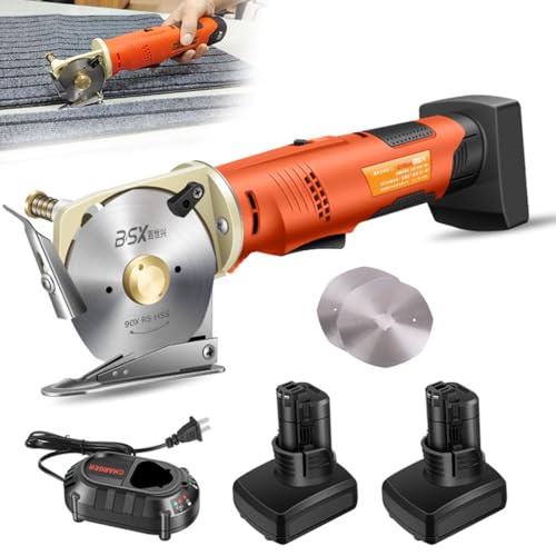 Cordless Electric Scissors, Electric Fabric Scissors, 33mm Cutting Thickness, 4000mah Dual Battery, Sewing Hand Tools