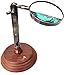 Nautical-Mart Antique Brass Adjustable Stand 4 Magnifying Glass Vintage Nautical Table Decor Magnifier Office Decor
