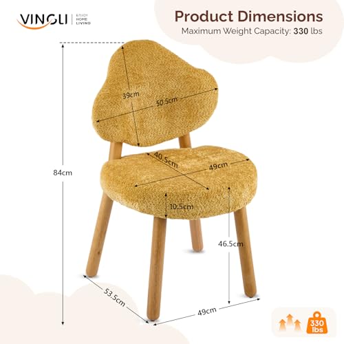 Silla Vani amarilla de terciopelo para el tocador de dormitorio 3