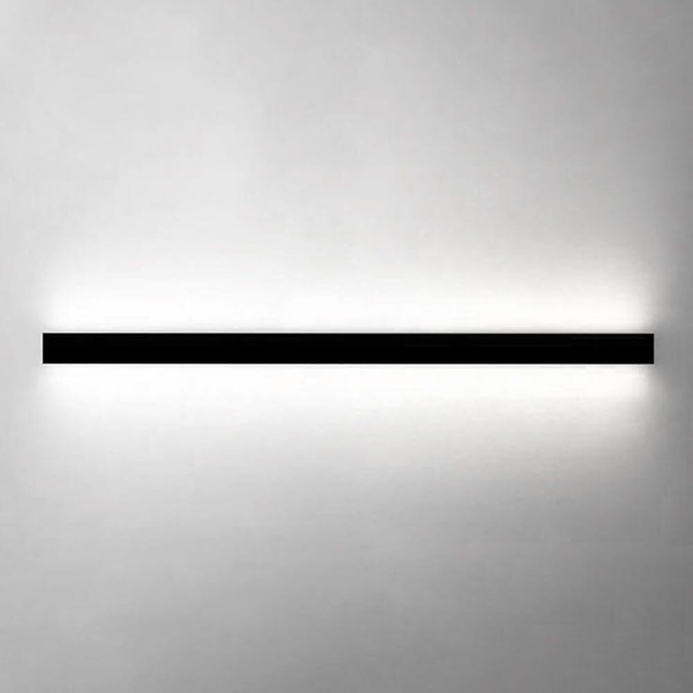 JYBNBBE Modern Black Linear Wall Light LED Sconce, Adjustable Length Wall Washer, for Living Room, Bedroom, Hallway