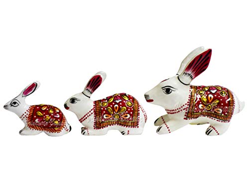 Lapins en métal émaillé multicolore pour sublimer votre salon ou véranda - 2