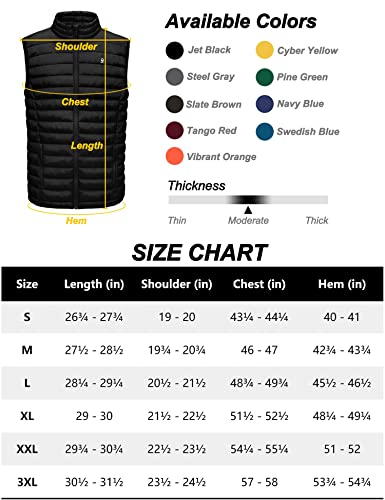 Little Donkey Andy Men's Lightweight Warm Puffer Vest Outdoor Sleeveless Jacket For Golf Hiking Casual Travel Navy Blue L #TOP6