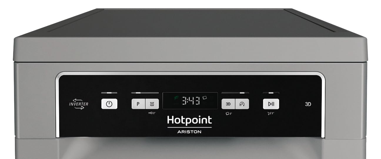 Hotpoint Ariston HA3FC10BS7A0S Lavastoviglie Libera Installazione, Larghezza: 45cm, Profondità 59cm, Altezza 85cm, Lavastoviglie Esterna Con Capacità 10 coperti, Classe Energetica C