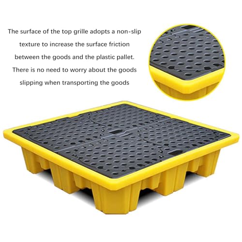 Piattaforma Contenimento Fuoriuscite Gialla - Pallet Plastica Modulare 49x35x9 Cm Per Industria E Laboratori - Foto 8