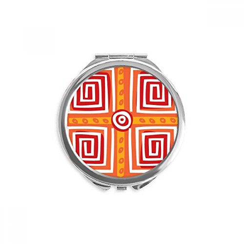Miroir de maquillage spirale totems Mexique portable pour retouches en voyage