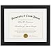 Americanflat 11x14 Diploma Frame with Shatter-Resistant Glass - Use as 8.5x11 Frame with Mat or Display 11x14 Documents Without Mat - Certificate Frames with Engineered Wood for Wall Display - Black