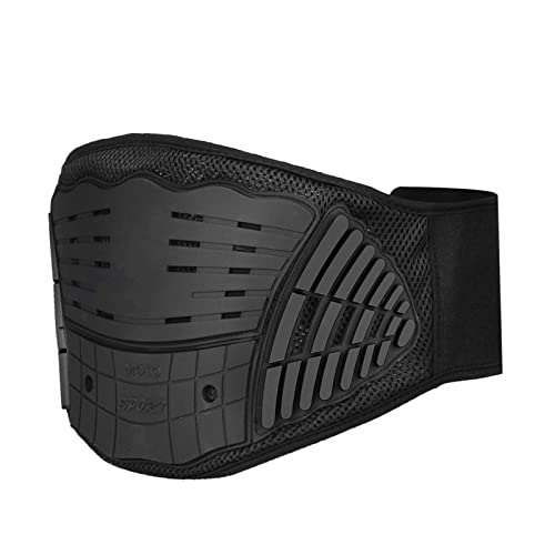 WHYUNM26 Professional Motorcycle Kidney Belt Waist Protector Motocross Rider Anti-Fall Skiing Breathable Adjustable Waist Belt,Black