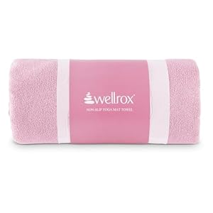 Yoga Mat Towel Non Slip – Ultra Absorbent Super Soft Microfiber Hot Yoga Towel Non Slip for Pilates & Fitness (74” x 26”, Pink)