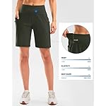 G Gradual Women's High Waisted 9" Bermuda Shorts with Zipper Pockets Athletic Workout Long Shorts for Women Knee Length - Image 2