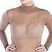 Lupo Women's Second Skin Long Sleeve Turtle Neck Sheer Top, One-Size Rice Powder
