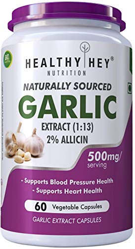 HealthyHey Nutrition Odorless Garlic Extract 1:13 Allium Sativum – 500mg (60 Veg Capsules) HealthyHey Nutrition Odorless Garlic Extract 1:13 Allium Sativum – 500mg (60 Veg Capsules)