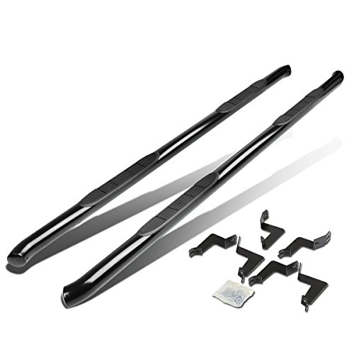 3 Inches Side Step Nerf Bar Running Board Compatible With Toyota Tundra Double Cab 07-20, Stainless Steel, Black Powdercoated #TOP17