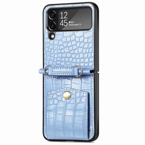 Étui en cuir pour Samsung Galaxy Z Flip 4 5G antichoc et fente carte