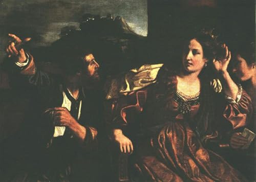 Tableau Sémiramis Le Guerchin pour habiller un grand mur vide de salon 60x90 cm