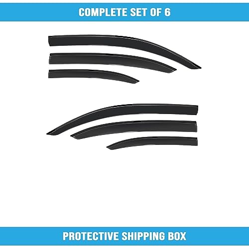 Image of ROYALTECH Premium Non-Breakable Car Window Door Visor /Rain Guard /Wind Deflector Compatible for (Mahindra Marazzo (2018-2020) 6pcs)