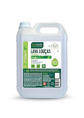 Biowash Lava Louças Capim Limão 5L Hipoalergênico Concentrado