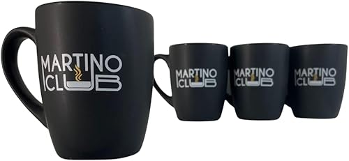 Miniatura 3 de Juego de 4 tazas de café de cerámica (12 onzas) | Elegantes tazas hechas a mano para el hogar, la oficina y los regalos