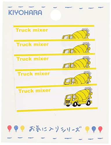 清原 KIYOHARA お気に入りシリーズ ネームラベルSS ミキサー車 5枚入り MOW810