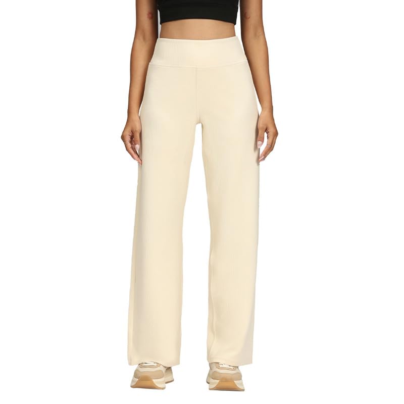 Women High Rise Ribsupreme Wide Pants, High-Rise Waistband, Back Pockets, Wide Silhouette, Luxurious Feel,Regular Variant Below 5'4-image-17