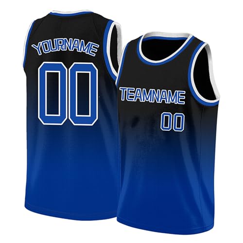 Image of Custom Basketball Jersey for Men - Personalized Name & Number, Embroidered or Printed, Athletic Shirt for Kids, Boys & Youth