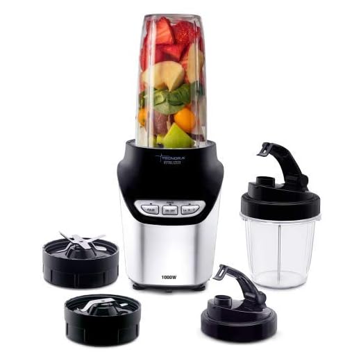 TECNORA Tritan 1000W Nutri Blender with Nutrient Extractor, Intellisense and Electric Speed Control(Black)