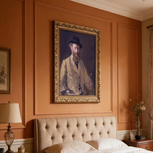 Toile Edouard Manet Autoportrait avec palette pour bureau - 7