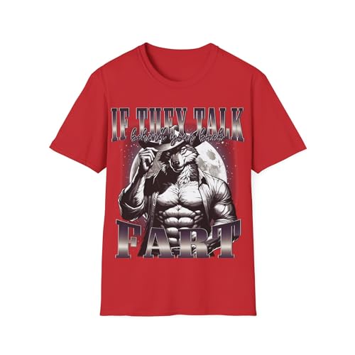 T-shirt humour loup alpha male chemise graphique adulte humour noir et sarcasme
