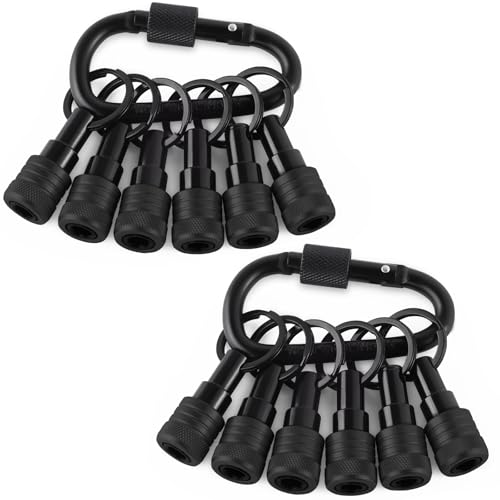 Bit Holder Key Chain 12 Pcs Set, 1/4 inch Socket