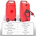 Petyee14 Gallon Portable Gas Can Fuel Tank, Fuel Storage Container with Manual Siphon Pump & 10FT Hose, Gasoline Diesel Caddy with Wheels, Fuel Transfer Tank for Car, ATV, Boat, Lawn Mower, Generator