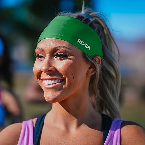 Image of Suddora Workout Headband - Lightweight, Stylish & Comfortable Spandex Headband for Running, Workout, Football, Cosplay & Costumes, Green